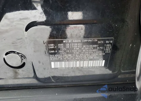 2019 Subaru Outback 2.5I Premium from USA, damaged, VIN 4S4BSAHC0K3231890